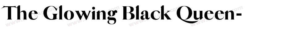 The Glowing Black Queen字体转换